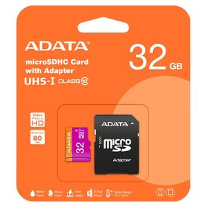 Κάρτα Μνήμης Adata microSDHC 32GB with Adapter (AUSDH32GUICL10-RA1)
