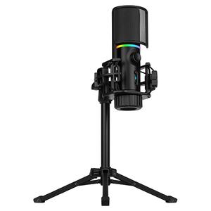 Streamplify Microphone with Tripod (MIC-48-RGB-TP-BK)