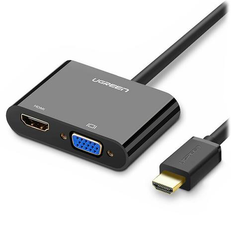 Ugreen HDMI to HDMI and VGA Converter Black (40744)