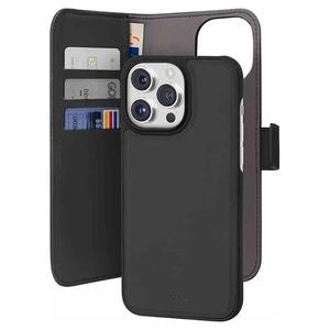 Θήκη Puro Wallet Detachable 2-in-1 Black - iPhone 15 Pro (IPC15P61BOOKC3BLK)