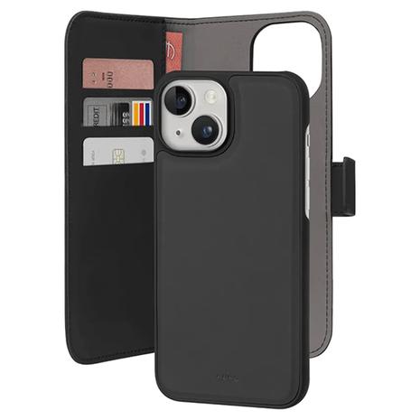 Θήκη Puro Wallet Detachable 2-in-1 Black - iPhone 15 (IPC1561BOOKC3BLK)