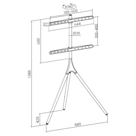 Βάση TV Brateck FS12-46F