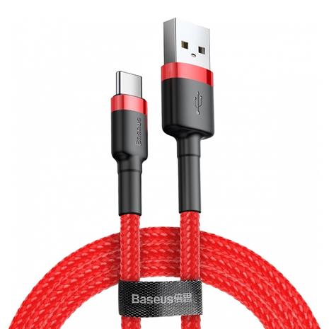 Καλώδιο Baseus Cafule USB to USB-C Red/Red 2m (CATKLF-C09RD)