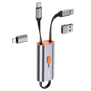 Καλώδιο Usams US-SJ560 60W PD 4-in-1 Multifunctional Storage Cable Tarnish 0.3m (SJ560USB01)