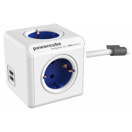 Allocacoc PowerCube | Extended USB | Cobalt Blue (1406BL/DEEUPC)