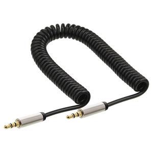 Καλώδιο Powertech Spiral Jack 3,5mm M/M Black 1.8m (CAB-J058)