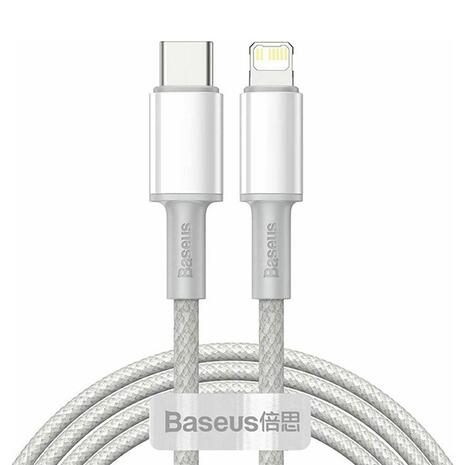 Καλώδιο Baseus Hight Destiny Braided USB-C to Lightning 20W White 2m (CATLGD-A02)