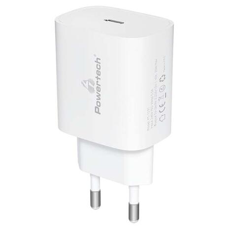 Αντάπτορας Φόρτισης Powertech 30W USB-C Wall Adapter PT-1043 White