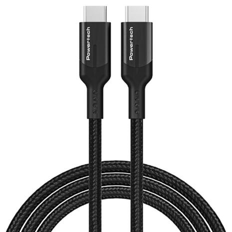 Καλώδιο Powertech Braided USB-C to USB-C 100W Black 1m (PTR-0136)