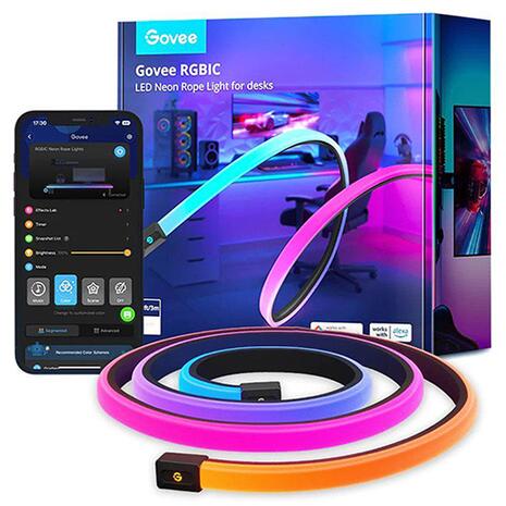 Govee RGBIC LED Neon Rope Lights for Desks (H61C3)