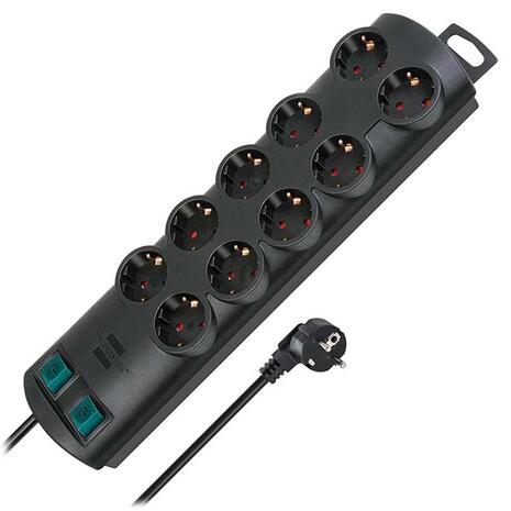 Πολύπριζο Ασφαλείας Brennenstuhl Primera-Line 10x Schuko Black 2m (1153300120)