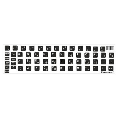 Αυτοκόλλητο Πληκτρολογίου Powertech PT-1419 (EN/GR) Black
