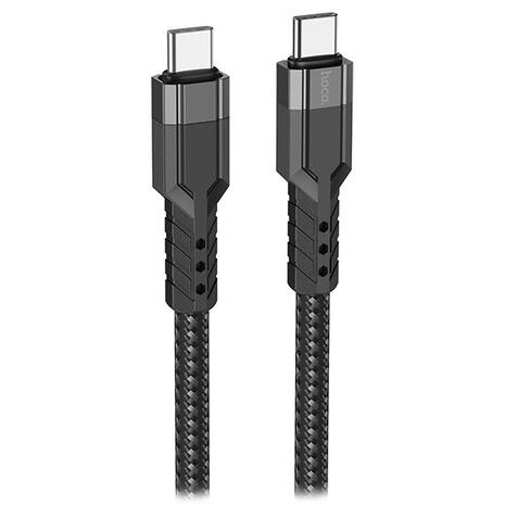 Καλώδιο Hoco U110 Braided USB-C to USB-C 60W Black 1m (HC-U110-TCBK)