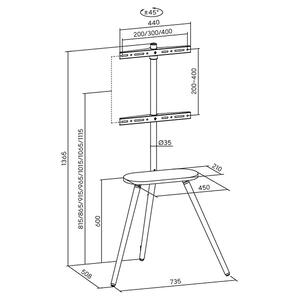 Βάση TV Brateck FS28-44F-04