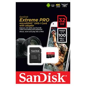 Κάρτα Μνήμης Sandisk Extreme Pro microSDHC 32GB with Adapter (SDSQXCG-032G-GN6MA)