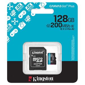 Κάρτα Μνήμης Kingston CANVAS Go! Plus microSDXC 128GB with Adapter (SDCG4/128GB)