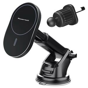 Magnetic Wireless Charging 15W Car Mount Powertech PT-1241 Black