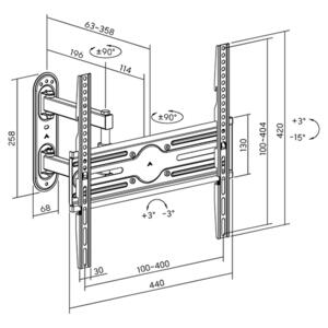 Βάση TV Powertech PT-1388