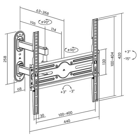 Βάση TV Powertech PT-1388