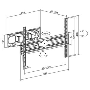 Βάση TV Powertech PT-1389