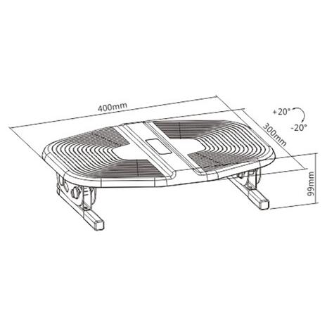 Footrest Brateck FR-11B Black