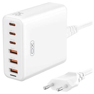 Αντάπτορας Φόρτισης XO 3xUSB-A + 3xUSB-C GaN Quick Charger 75W White (XO-L133)
