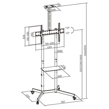 Βάση TV Brateck T1042T