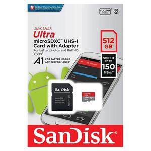 Κάρτα Μνήμης Sandisk Ultra microSDXC 512GB with Adapter (SDSQUAC-512G-GN6MA)