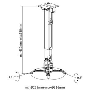 Βάση Projector Powertech PT-1255