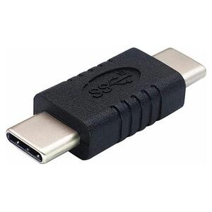 Αντάπτορας Powertech USB-C Male to USB-C Male Black (PTH-061)