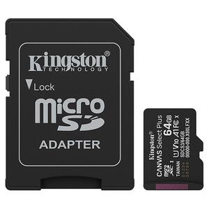Κάρτα Μνήμης Kingston CANVAS Select Plus microSDXC 64GB with Adapter (SDCS3/64GB)