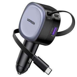 Ugreen 75W Fast Car Charger with Retractable Cable EC601 (55653)