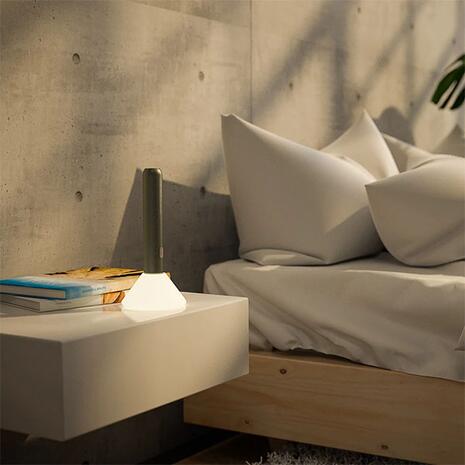DesignNest FlashLight | NightLight | Recharge (Warm White 3500K) Grey (10527GY/FLSHBW)