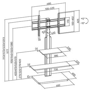 Βάση TV Powertech PT-1422