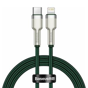 Καλώδιο Baseus Cafule Metal Data Cable 20W USB-C to Lightning Green 1m (CATLJK-A06)
