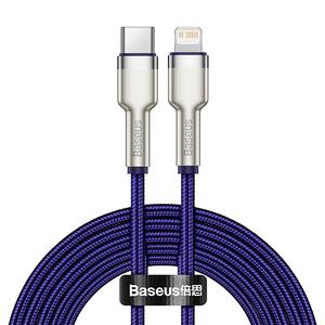 Καλώδιο Baseus Cafule Metal Data Cable 20W USB-C to Lightning Purple 2m (CATLJK-A05)