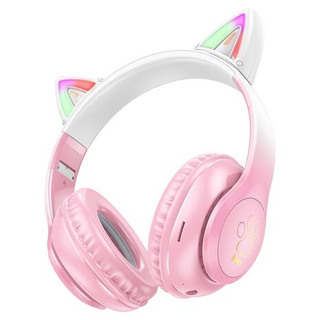 Wireless Headset Hoco W42 Cat Ear Cherry Blossom (6931474795847)
