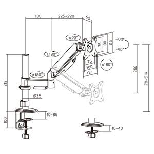 Βάση Monitor Brateck LDT97-C012PE