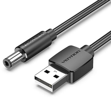 Καλώδιο Τροφοδοσίας Vention USB-A male to DC 5.5mm male Black 1.5m (CEYBG)