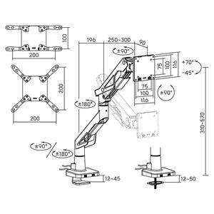 Βάση Monitor Brateck LDT95-C012UC