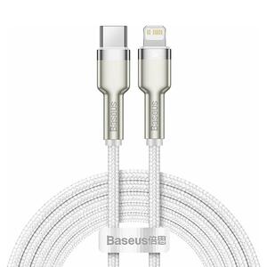 Καλώδιο Baseus Cafule Metal Data Cable 20W USB-C to Lightning White 2m (CATLJK-B02)