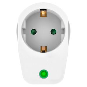 Αντάπτορας Ρεύματος Ασφαλείας Powertech 1x Schuko White (PT-996)