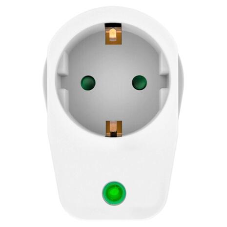 Αντάπτορας Ρεύματος Ασφαλείας Powertech 1x Schuko White (PT-996)
