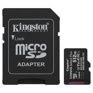 Κάρτα Μνήμης Kingston CANVAS Select Plus Gen3 microSDXC 512GB with Adapter (SDCS3/512GB)