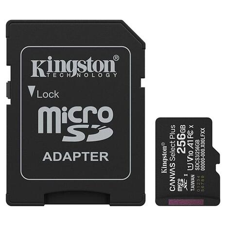 Κάρτα Μνήμης Kingston CANVAS Select Plus Gen3 microSDXC 256GB with Adapter (SDCS3/256GB)