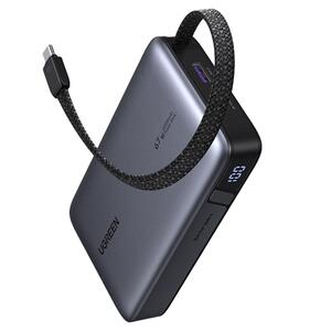 PowerBank Ugreen PB550 67W 20000mAh with Built-in Cable Gray (55996B)