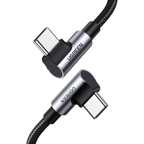 Ugreen USB-C to USB-C 100W PD Fast Charging 90 Degree Cable US355 1m Space Gray (70696)