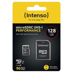 Κάρτα Μνήμης Intenso Performance microSDXC 128GB with Adapter (3424491)