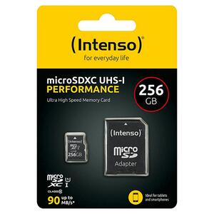 Κάρτα Μνήμης Intenso Performance microSDXC 256GB with Adapter (3424492)