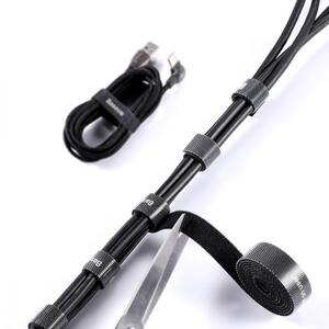 Δεματικό Καλωδίων Τύπου Velcro Baseus Black 1m (ACMGT-E01)